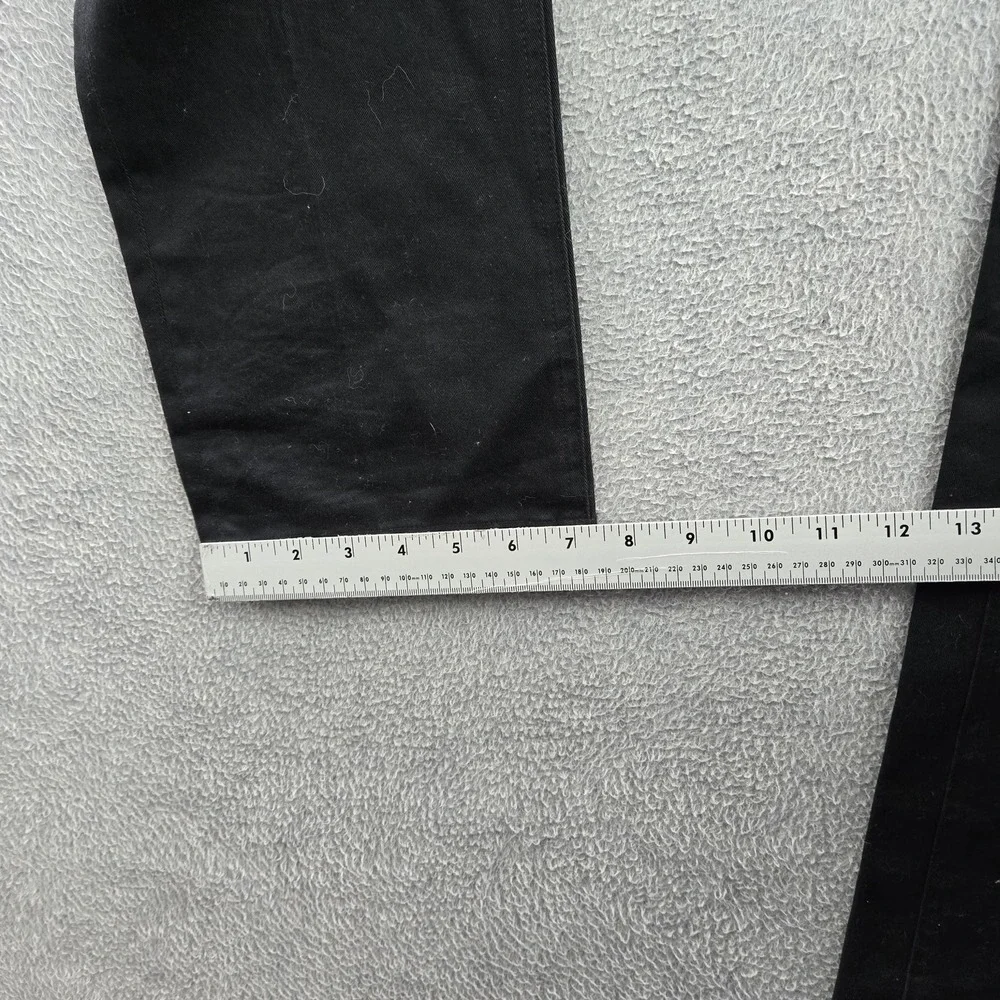 Hurley Men Pants 34 Black Chino BV1696 Casual Button 31